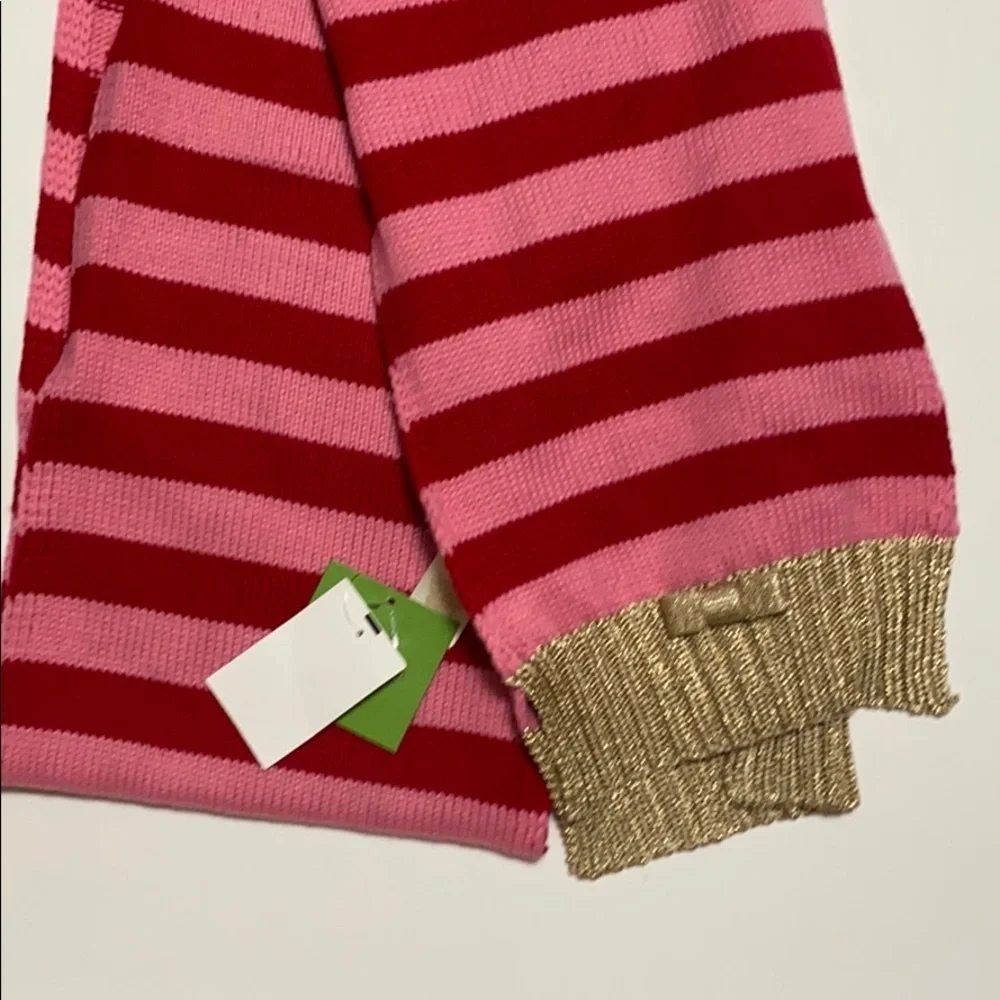 NWT Kate spade pink and gold winter scarf 🧣